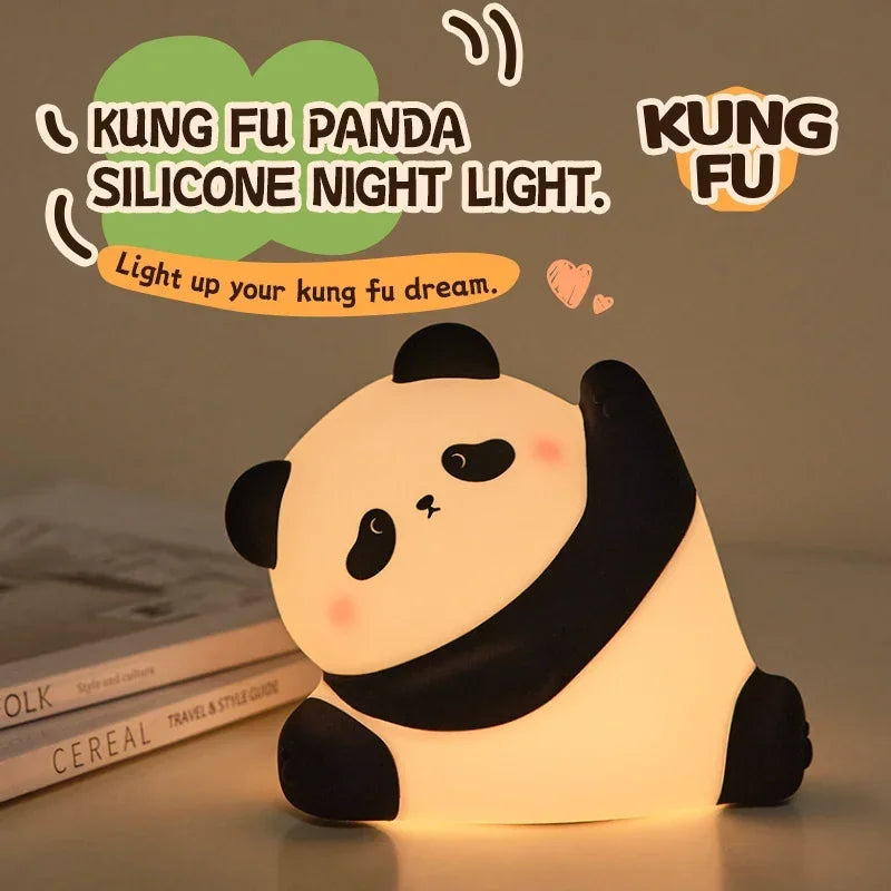Cute Animal Shape Night Light Soft Silicone Light Bedhead Lamp for Bedroom Kids Birthday Gifts Panda Dog Duck Sloth Elephant