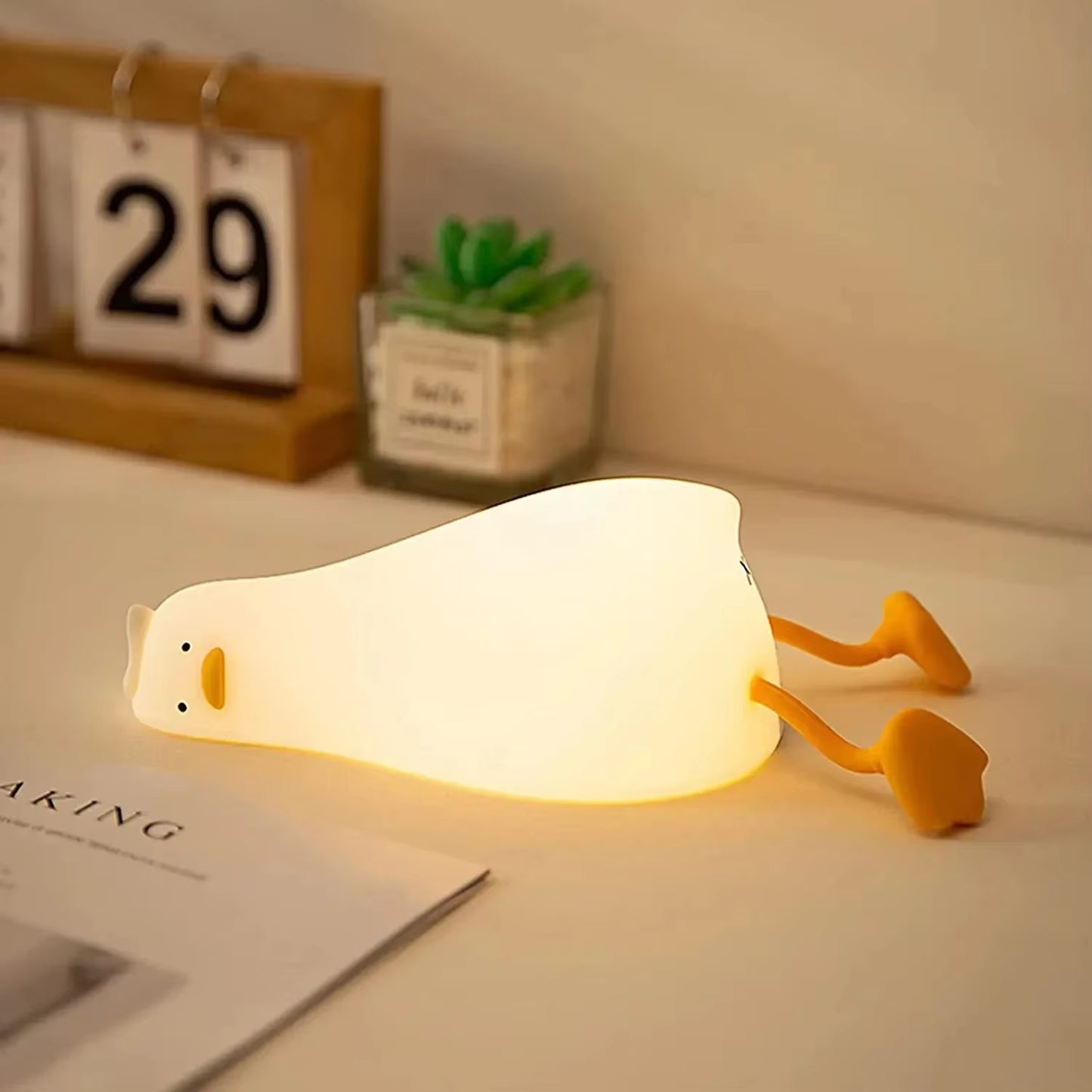 Cute Animal Shape Night Light Soft Silicone Light Bedhead Lamp for Bedroom Kids Birthday Gifts Panda Dog Duck Sloth Elephant