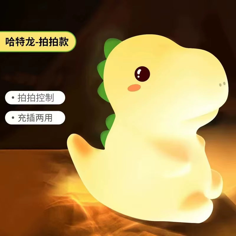 Cute Cartoon Animals Night Light Healing Warm Light USB Accompanying Sleep Night Light for Girl'S/Sisters/Friend Gift