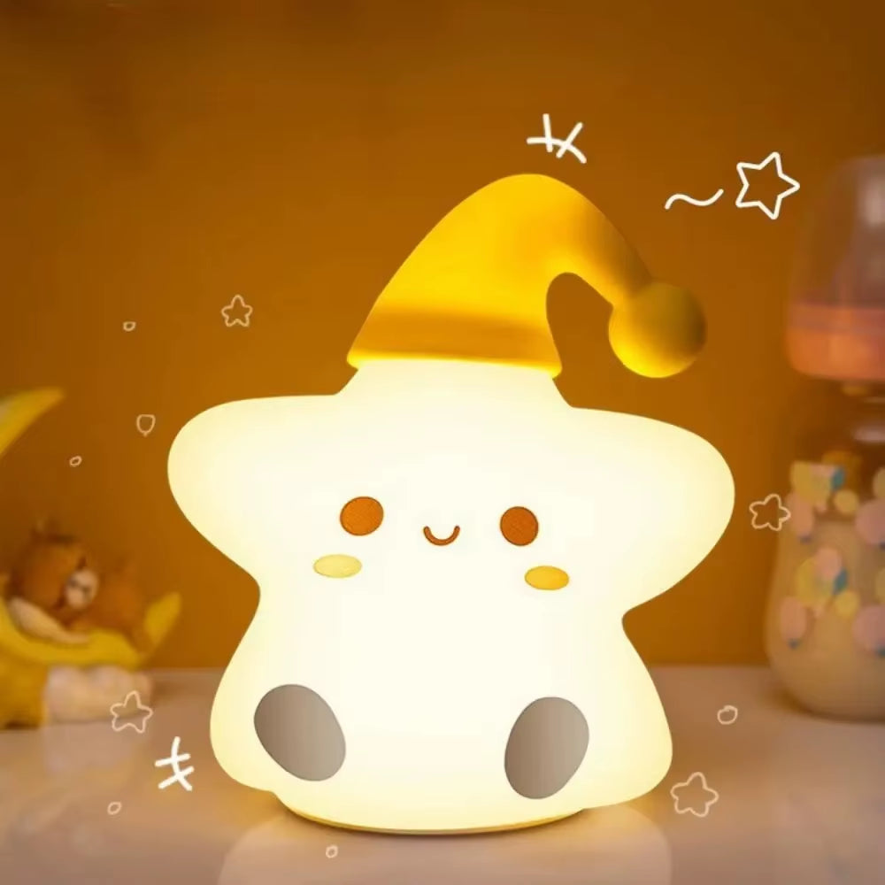 Cute Cartoon Animals Night Light Healing Warm Light USB Accompanying Sleep Night Light for Girl'S/Sisters/Friend Gift