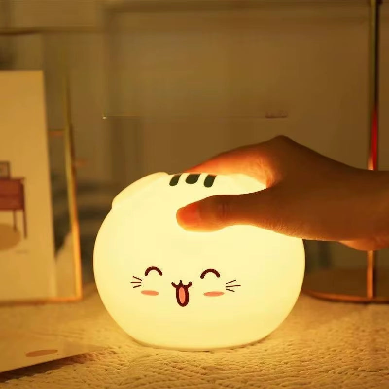 Cute Cartoon Animals Night Light Healing Warm Light USB Accompanying Sleep Night Light for Girl'S/Sisters/Friend Gift